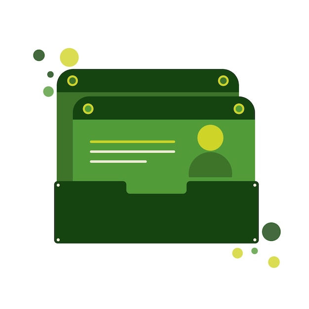 Driver's license, id card, plastic card, badge icon. Vector icons