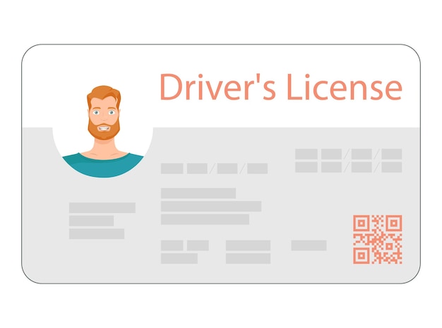 Vector driver's license, identity card, id card, identification card.