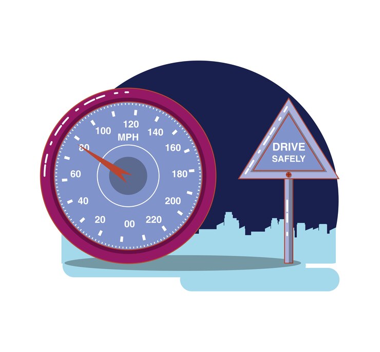 Vector driver safely campaign label vector illustration design