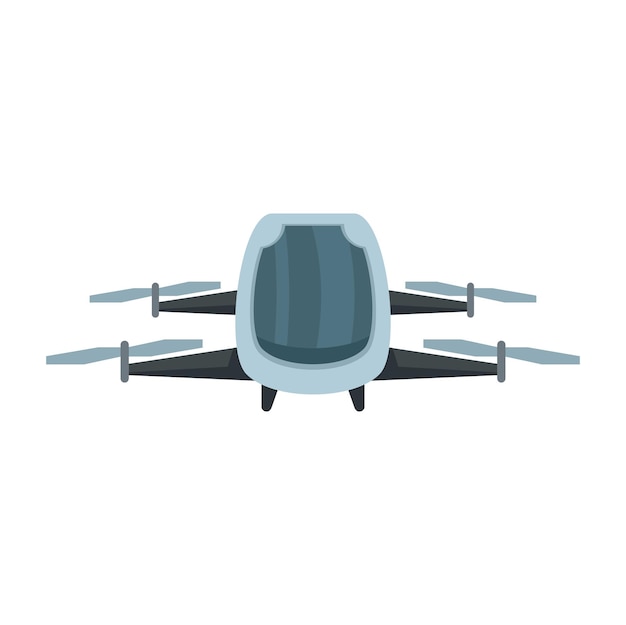 Vector driverless taxi drone icon flat illustration of driverless taxi drone vector icon isolated on white background