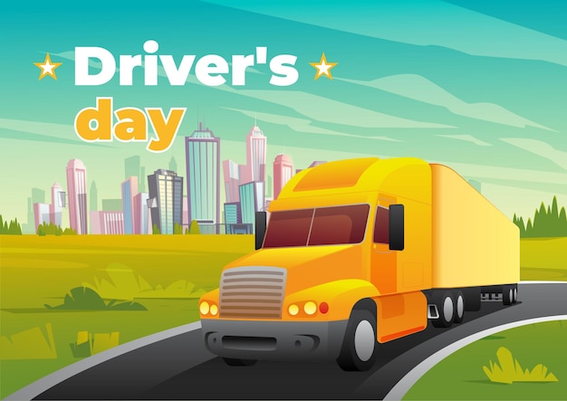 Vector drivers day driving school dia do motorista celebration car taxi booking