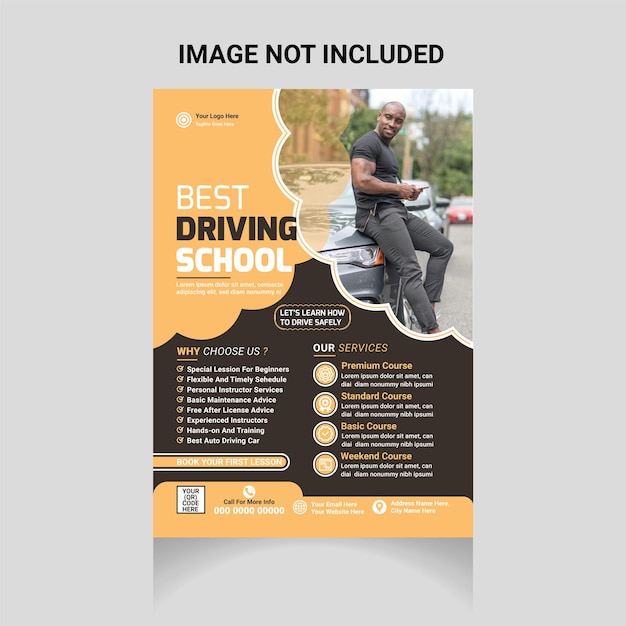 Vector driving school flyer