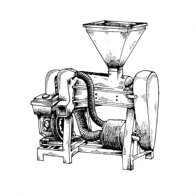 Vector droge koffiemachine