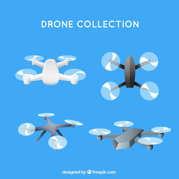 Drone collection with flat design