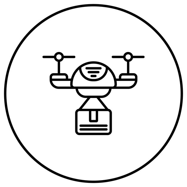 Drone Delivery icon vector image Can be used for Untact World