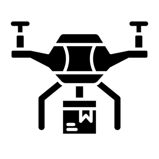 Vector drone delivery icon