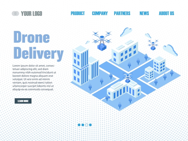 Drone delivery landing page