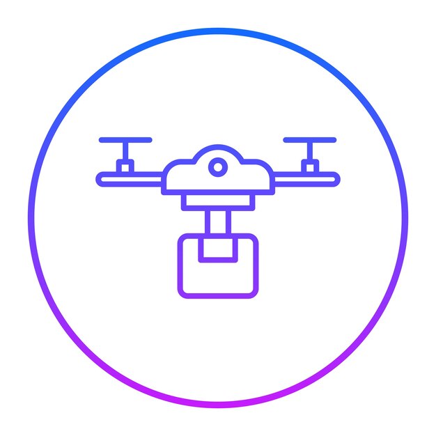 Drone Delivery Vector Illustration