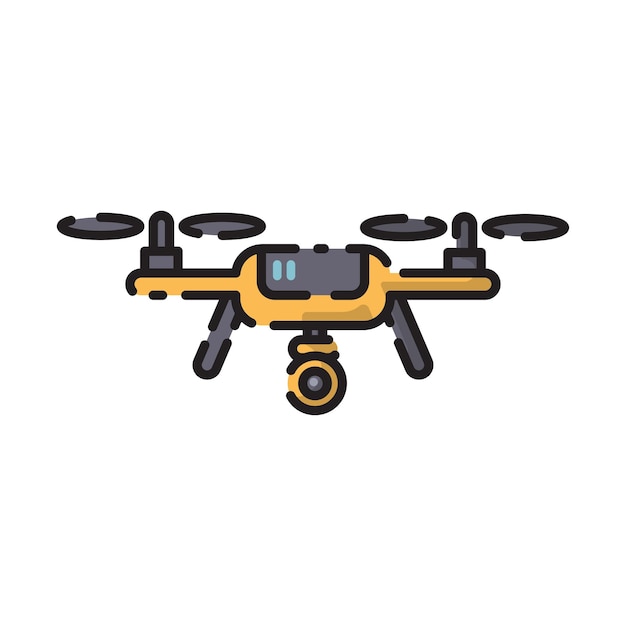 Vector drone flat style vector