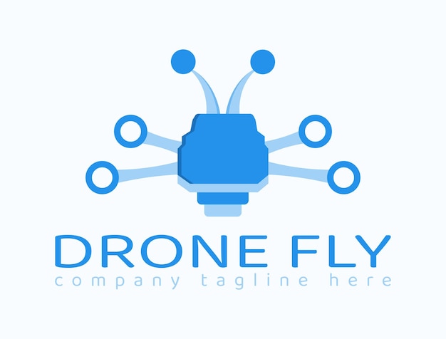 Vector drone fly logo