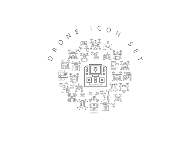 Drone icon set design