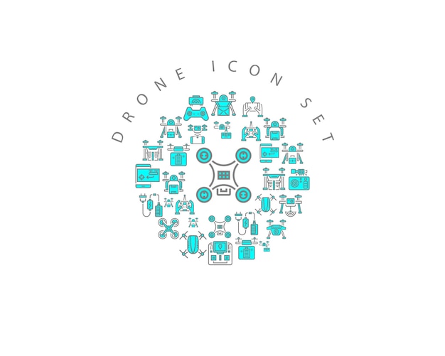 Drone icon set design