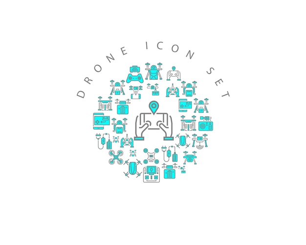 Drone icon set design