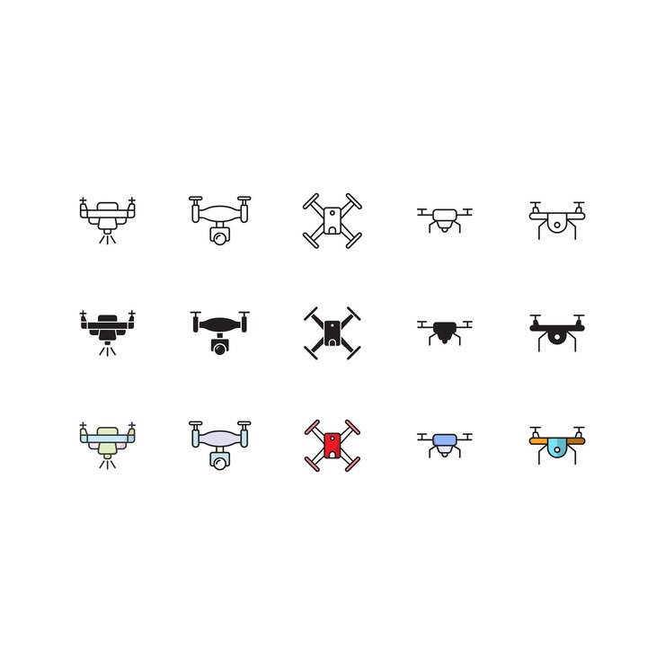 Drone icon vector design templates