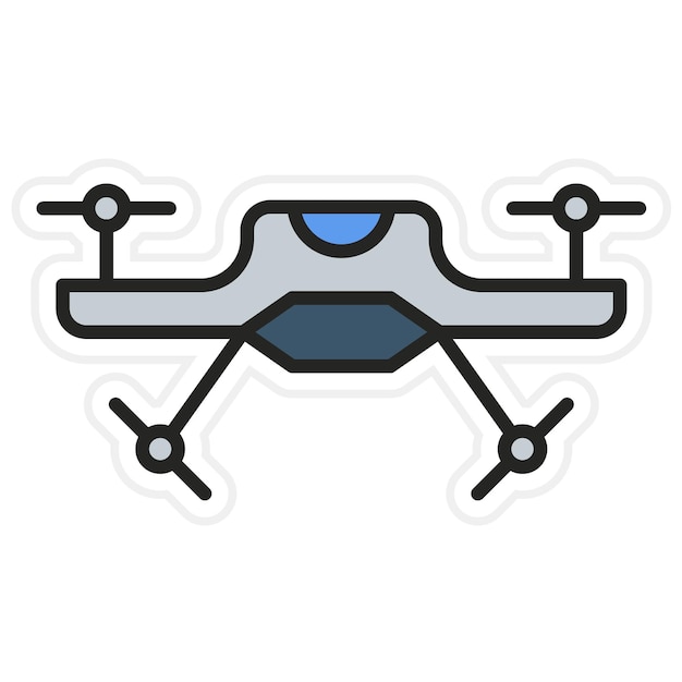 Vector drone-icon vectorbeeld kan worden gebruikt voor landbouw