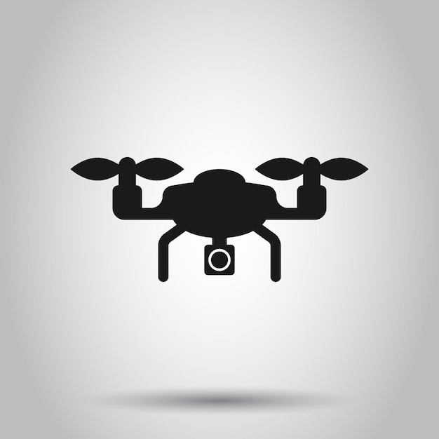 Drone-icoon in transparante stijl Vliegende camera vector illustratie op geïsoleerde achtergrond Vlucht business concept