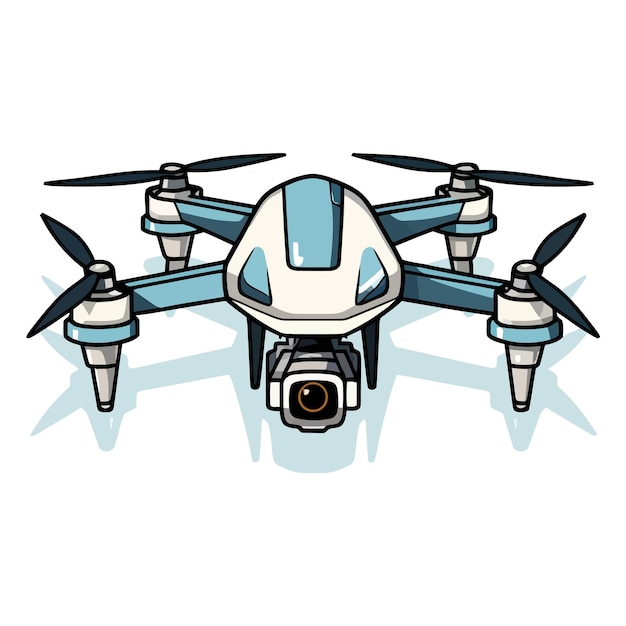 Drone image Cute image of an isolated quadcopter with camera