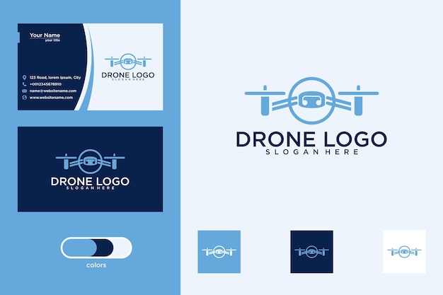 Drone logo design and business card