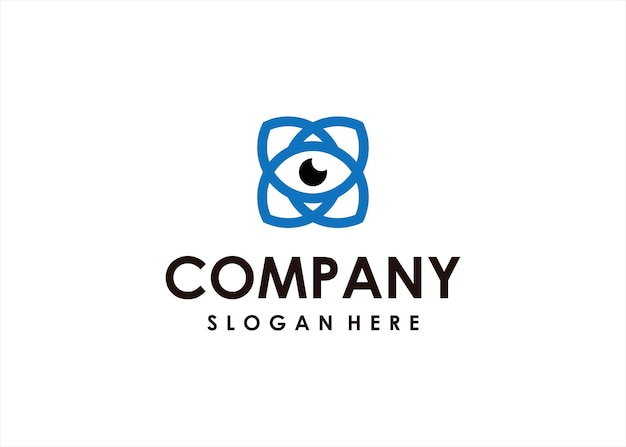 Vector drone logo design camera eye symbol