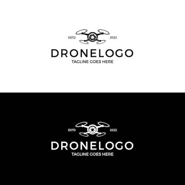 Vettore ispirazione per il design del logo del drone