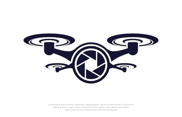 drone logo design template vector