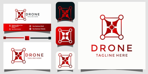 Modello di progettazione logo drone