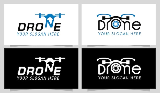 Vettore modello di progettazione logo drone