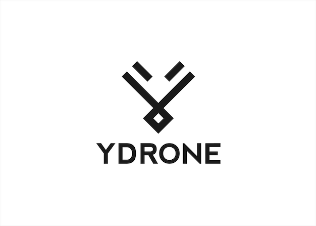 Illustrazione vettoriale del design del logo del drone