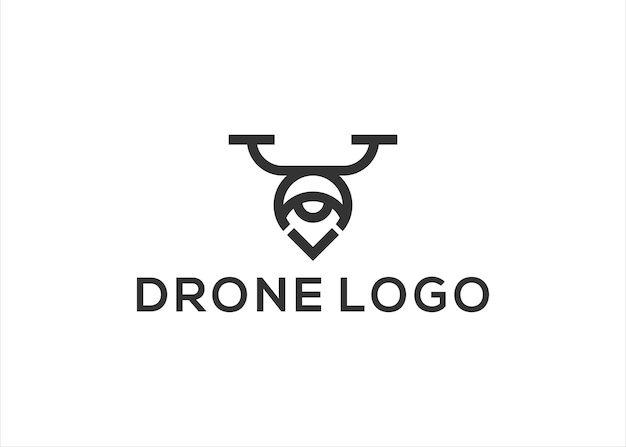 drone logo design vector template