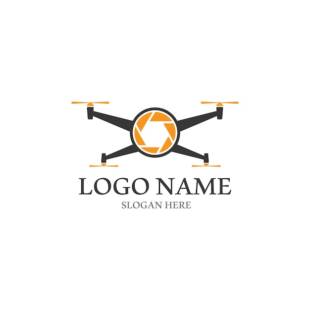 Drone logo vector icon