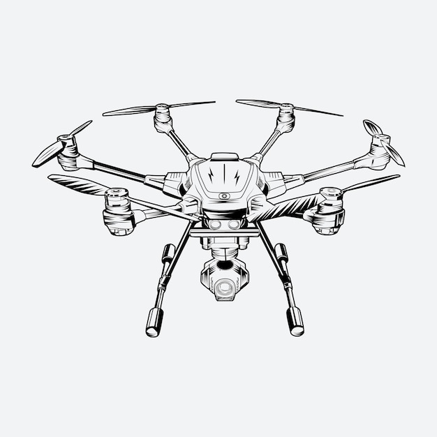 Drone met camera vector