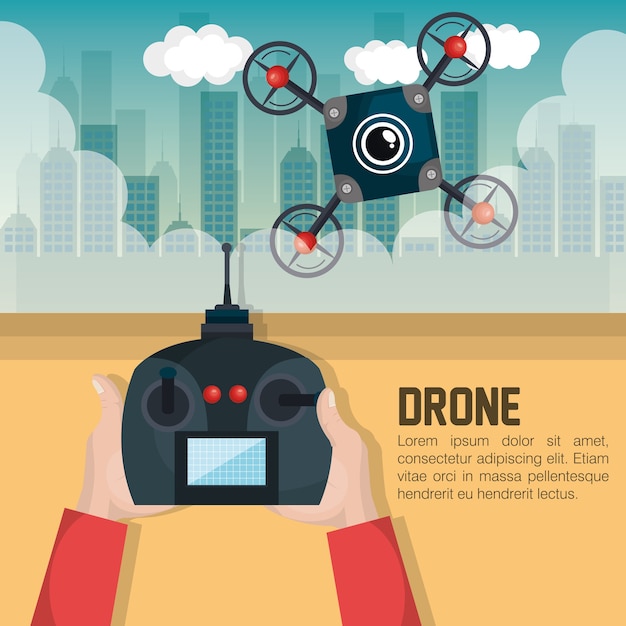 drone met handbediening op afstand