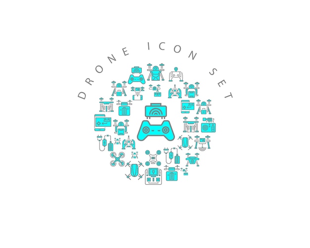 Drone pictogram decorontwerp