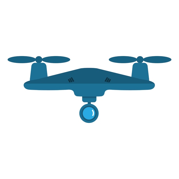 Drone quadcopter or quadrotor illustration in flat style