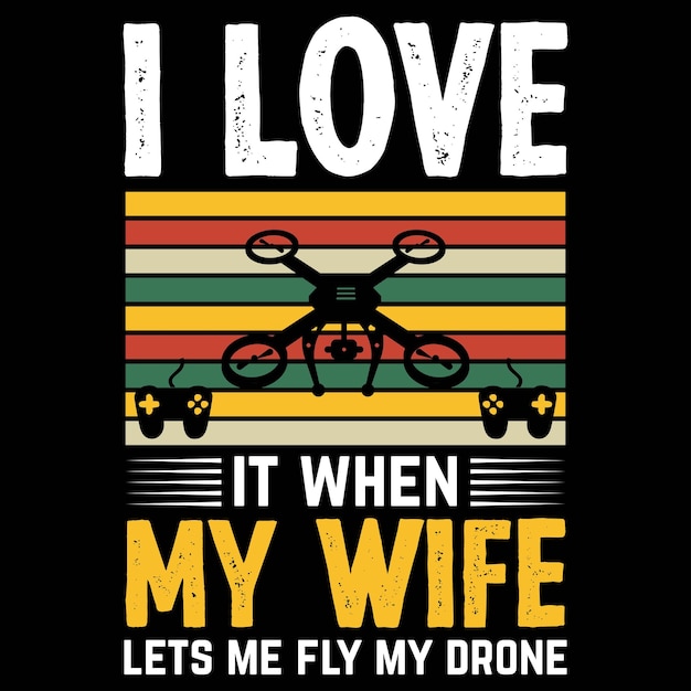 Vector drone t shirt design