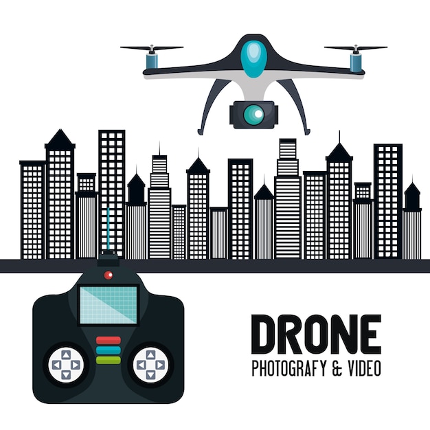 drone technologie service pictogram vector illustratie ontwerp
