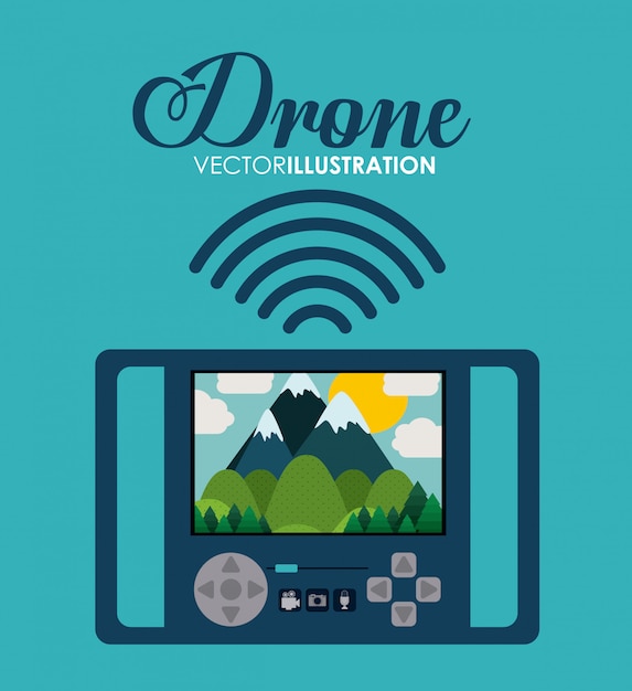 Drone technologieontwerp, vectorillustratie.