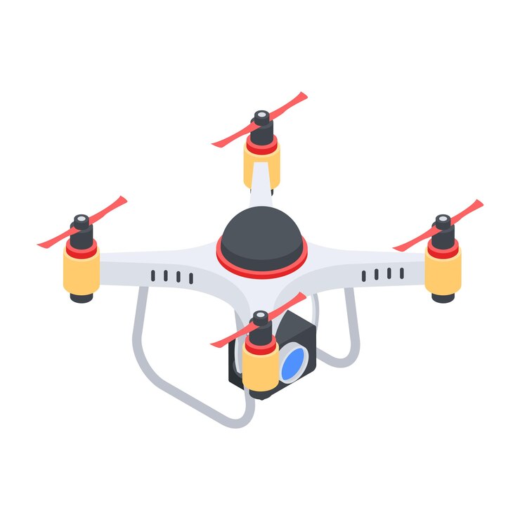 Vector drone technology isometric icon
