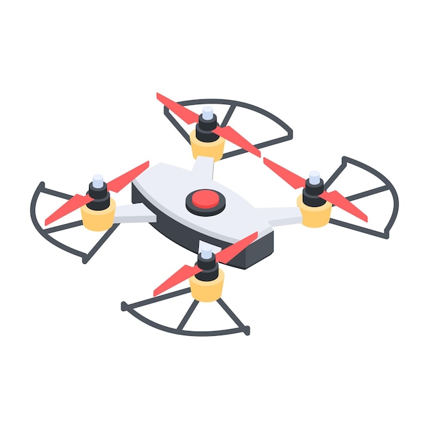 Vector drone technology isometric icon