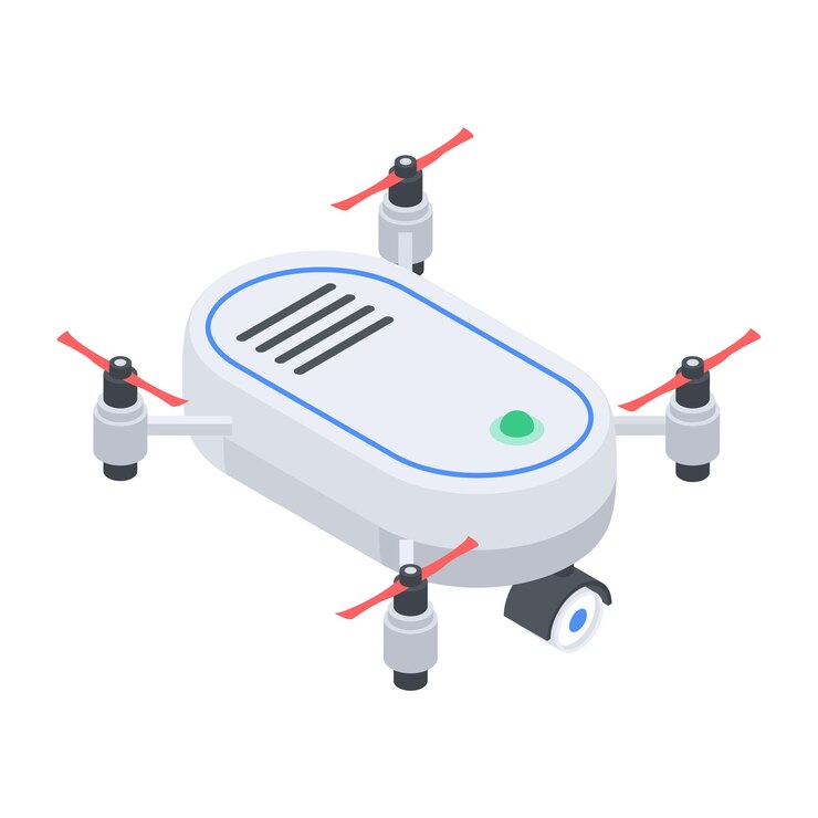 Vector drone technology isometric icon