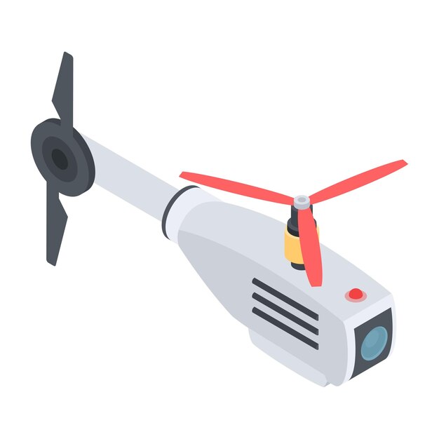 Vector drone technology isometric icon