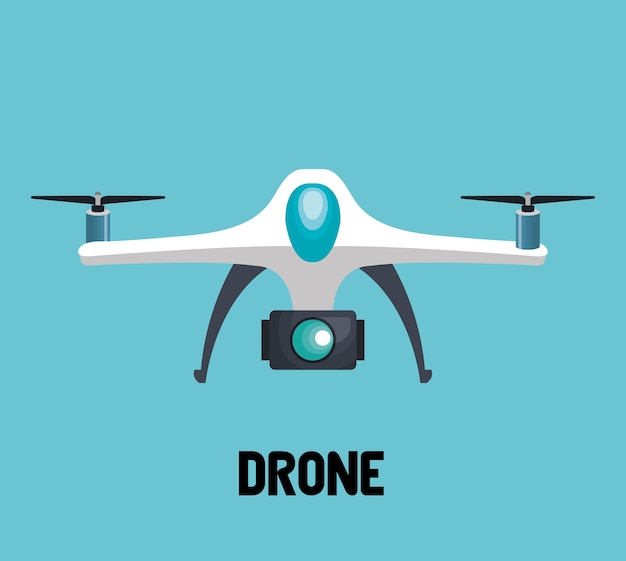Progettazione dell'illustrazione di vettore dell'icona di servizio di tecnologia del drone