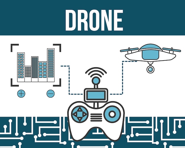 Vettore tecnologia drone