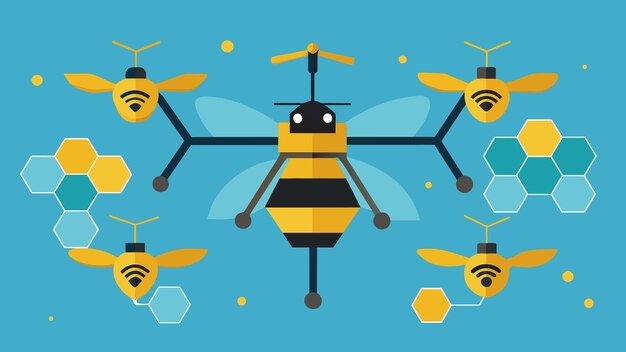 Vector a drone that mimics the navigation and communication ods of bees allowing for advanced swarm