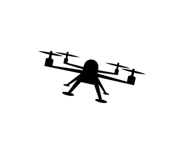 Vector drone vector illustration quadcopter vector flying drone vector drone delivery black drone vector