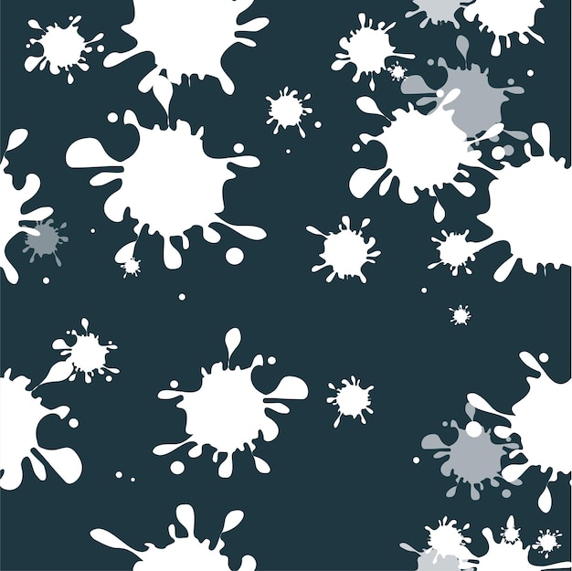 Drop Blot Background Seamless Black And White Repeat Vector illustration