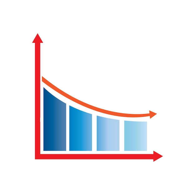 Vector drop chart icon logo vector design template