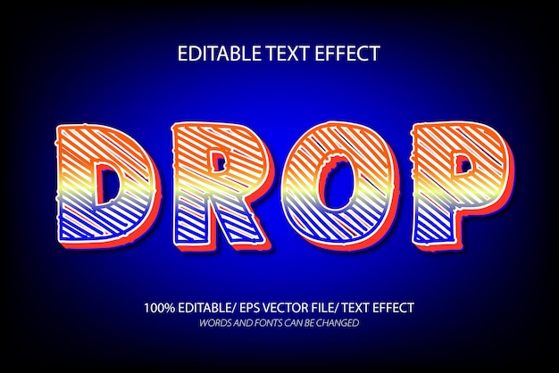 Drop editable text effect and editable text style