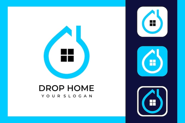 Drop home logo design e icone