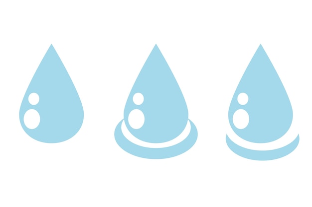 Vector drop icon set falling drop flat icon illustratie ecologie hydratatie natuur vector illustratie